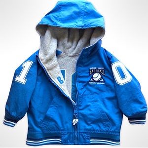 WonderKids Reversible Baseball Hooded Jacket 12 Months
